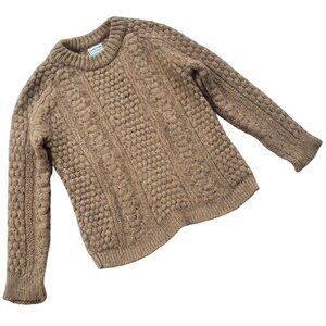 Men's Classic Tan Cable Knit Sweater